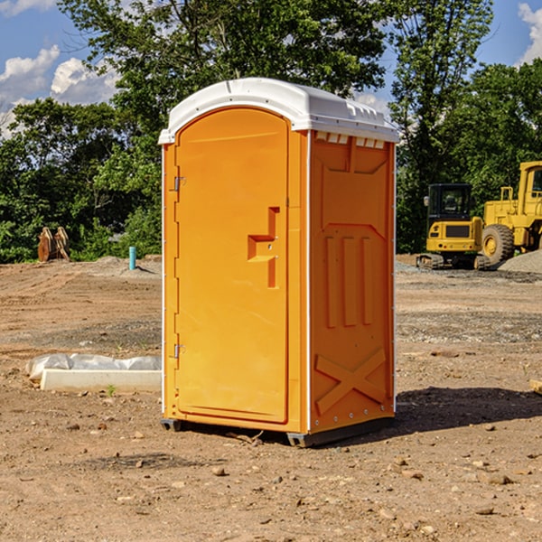 how often are the porta potties cleaned and serviced during a rental period in Mather CA